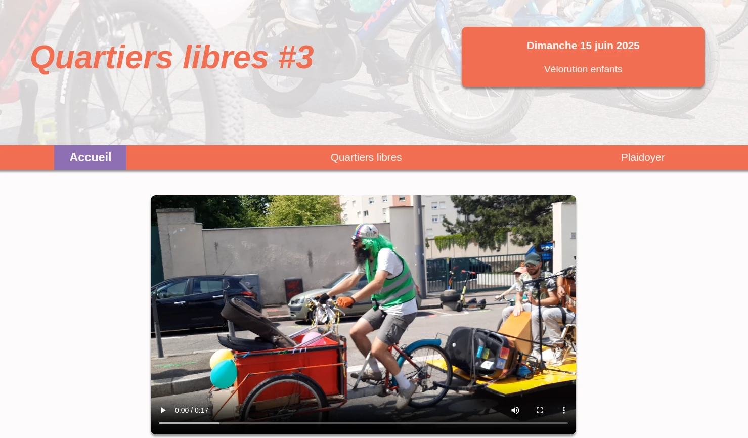 page d'accueil avec le titre du site web